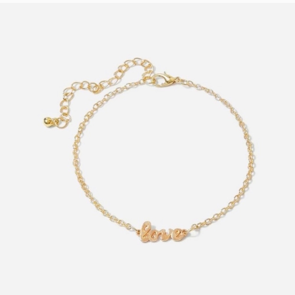 Gold tone “Love is in the air anklet”